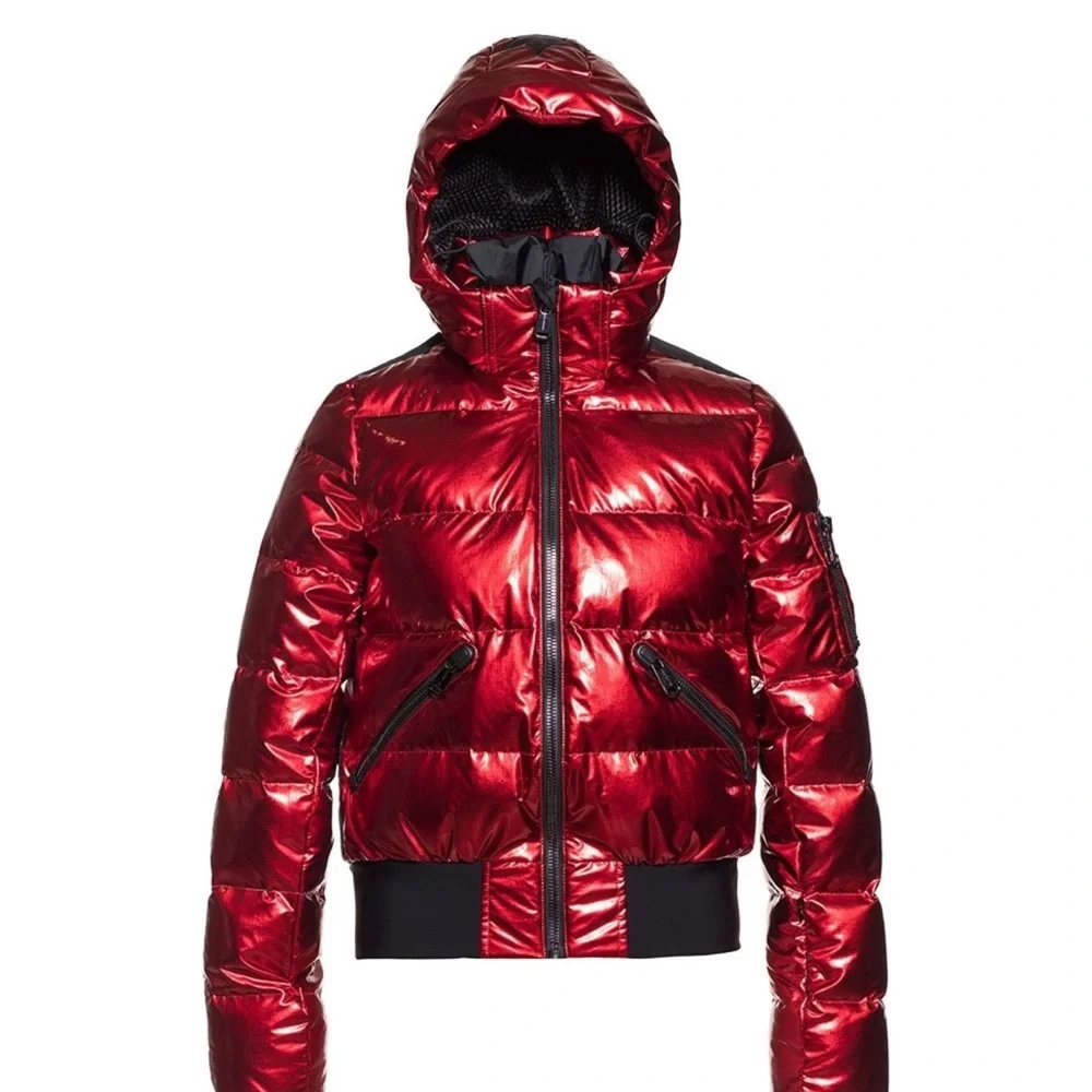 Goldbergh Red Metallic Waterproof Down Winter Ski Jacket 6 - Picture 2 of 11